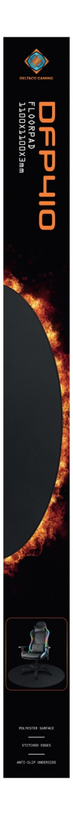 deltaco_gaming DFP410 Floorpad, 1100x1100x3mm, black
