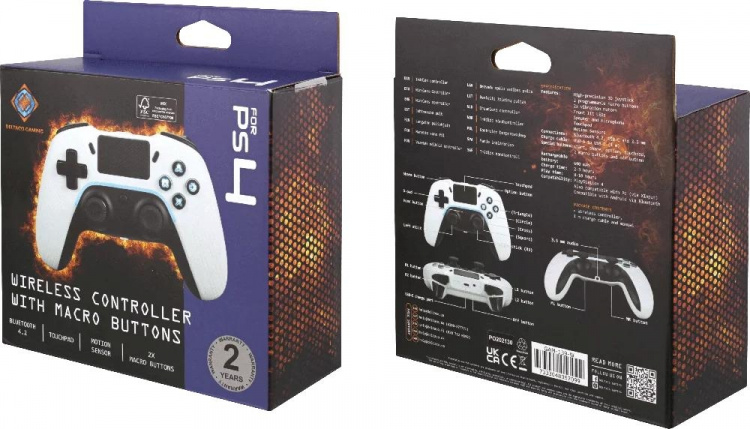 PS4/PC/Android/iOS-kontroller, vit PS4/PC/Android/iOS-kontroller, vit