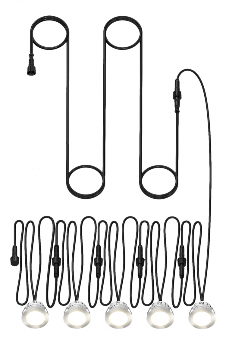 Deltaco Smart H decklight extens kit 5 lights warm white light RGB