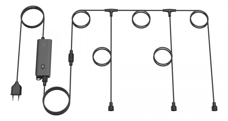 DELTACO SMART HOME Smart RGB-trädgårdsbelysning, svart