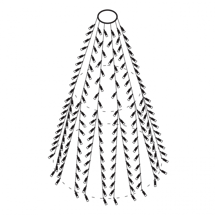 Deltaco SMART HOME WiFi Tree light, 270L, 10 strings, 30m