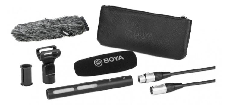 BOYA Cardioid Shotgun Microphone powered via 12-48V phantom power