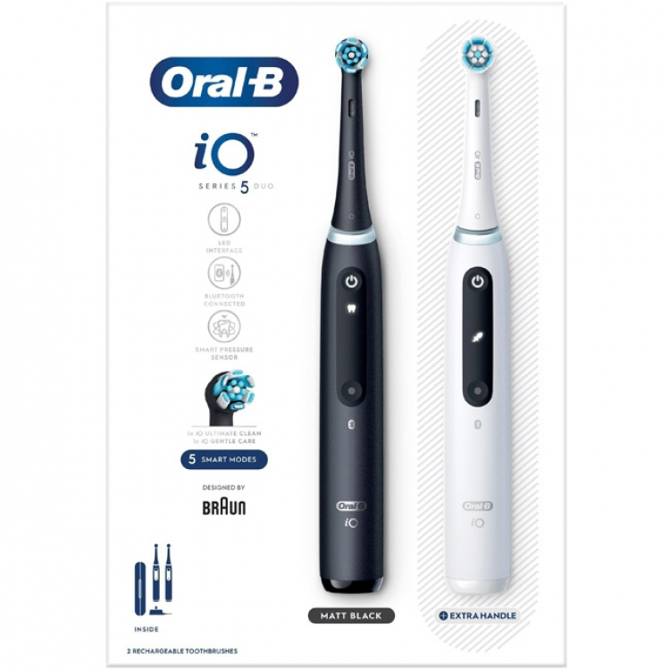 Oral B Eltandborste iO5 Duo Black UCB/ White SC Oral B Eltandborste iO5 Duo Black UCB/ White SC