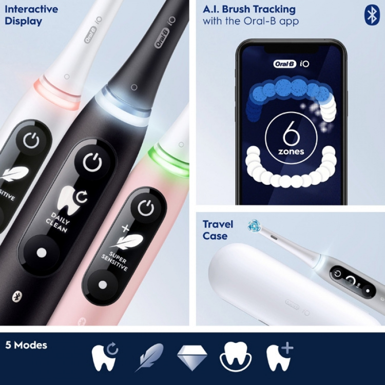 Oral B Eltandborste iO6 Series M6 Pink Oral B Eltandborste iO6 Series M6 Pink