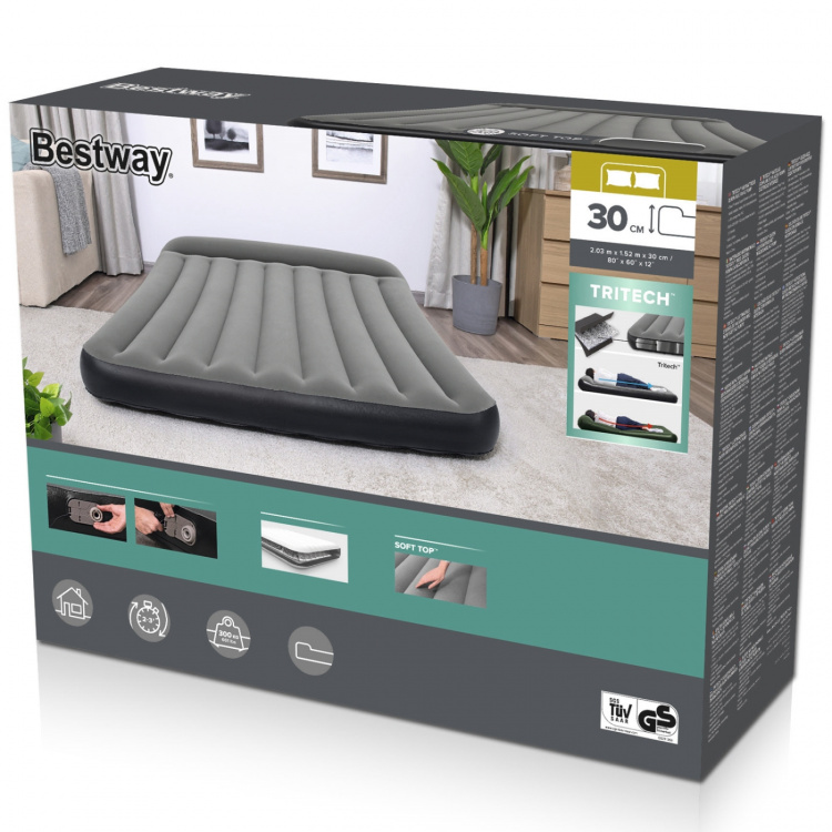 Bestway Luftmadrass Tritech 2.03m x 1.52m x 30cm Bestway Luftmadrass Tritech 2.03m x 1.52m x 30cm