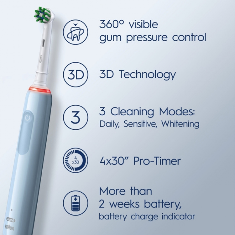 Oral B Eltandborste Pro3 3200S Blue Sensi