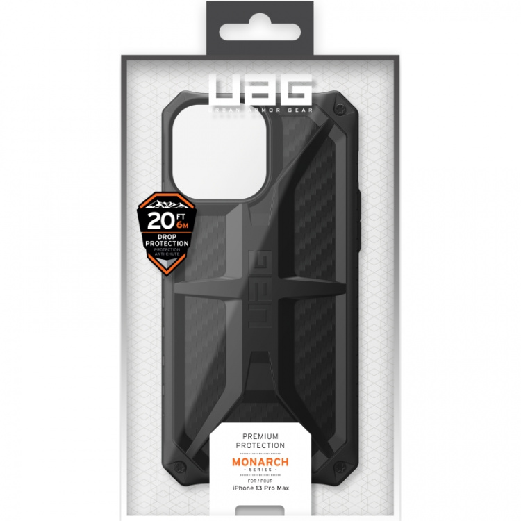 urbanarmorgear iPhone 13 Pro Max Monarch Cover, Carbon Fiber