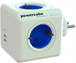 Allocacoc PowerCube Original 4 Sockets, 2 USB, blue