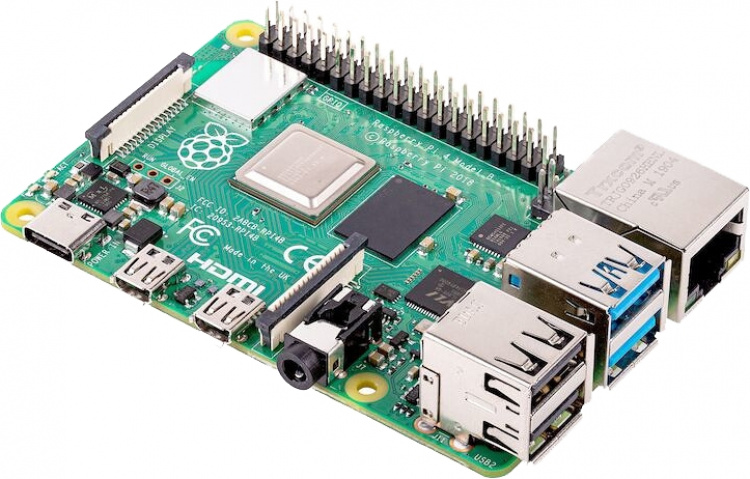 raspberrypi 4 Model B, 4 GB RAM, USB-C, dual Micro HDMI