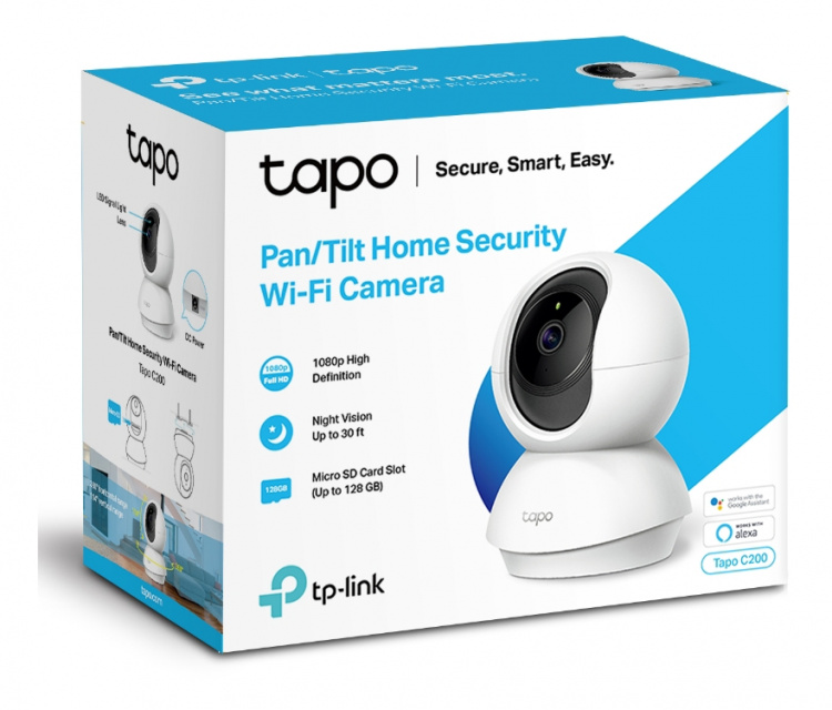 tplink Pan/Tilt Home Security Wi-Fi Camera, High Definition Video