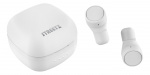 streetz True Wireless stay-in-ear, dual earbuds, charge case, white
