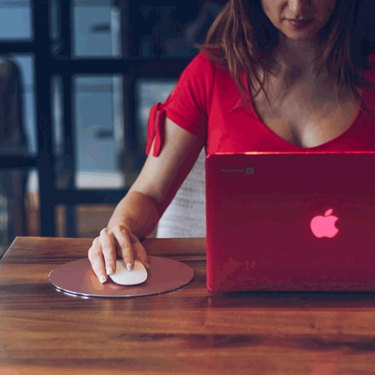 XtremeMac Round aluminum mouse pads - Rose Gold