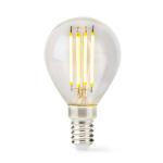 Nedis LED-lampa Lampa E14 | G45 | 4.5 W | 470 lm | 2700 K | Dimbar | Varm Vit | Retrostil | 1 st. | Tydlig