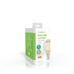 Nedis LED-lampa Lampa E14 | G45 | 4.5 W | 470 lm | 2700 | Dimbar | Varm Vit | Retrostil | 1 st. | Tydlig