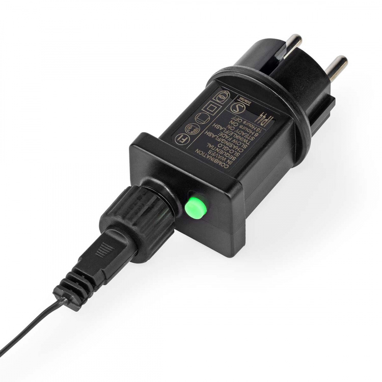 Nedis Julbelysning | Kompaktkluster | 400 LED\'s | Varm Vit | 8.00 m | Ljuseffekter: 7 | Inomhus eller Utomhus | Strömadapter