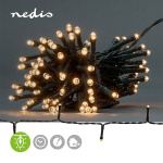 Nedis Julbelysning | Sträng | 48 LED\'s | Varm Vit | 3.60 m | Ljuseffekter: 7 | Inomhus eller Utomhus | Batteridriven