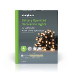 Nedis Julbelysning | Sträng | 48 LED\'s | Varm Vit | 3.60 m | Ljuseffekter: 7 | Inomhus eller Utomhus | Batteridriven