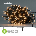 Nedis Julbelysning | Sträng | 192 LED\'s | Varm Vit | 14.40 m | Ljuseffekter: 7 | Inomhus eller Utomhus | Batteridriven