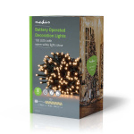 Nedis Julbelysning | Sträng | 192 LED\'s | Varm Vit | 14.40 m | Ljuseffekter: 7 | Inomhus eller Utomhus | Batteridriven