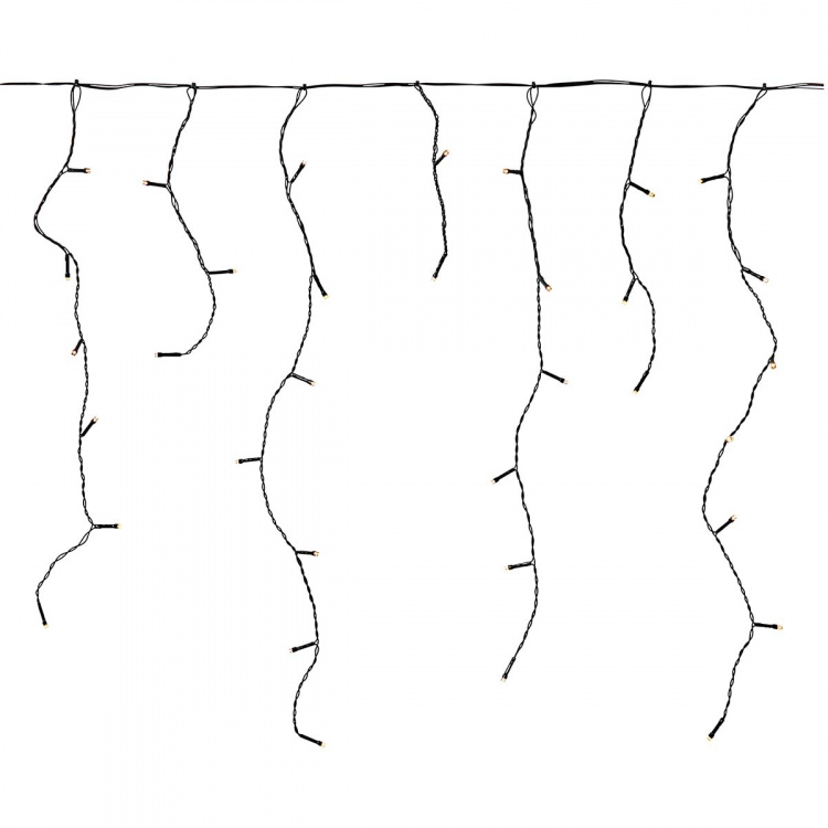 Nedis Dekorativa Istapps ljus | 180 LED\'s | Varm Vit | 5.90 m | Ljuseffekter: 7 | Strömadapter