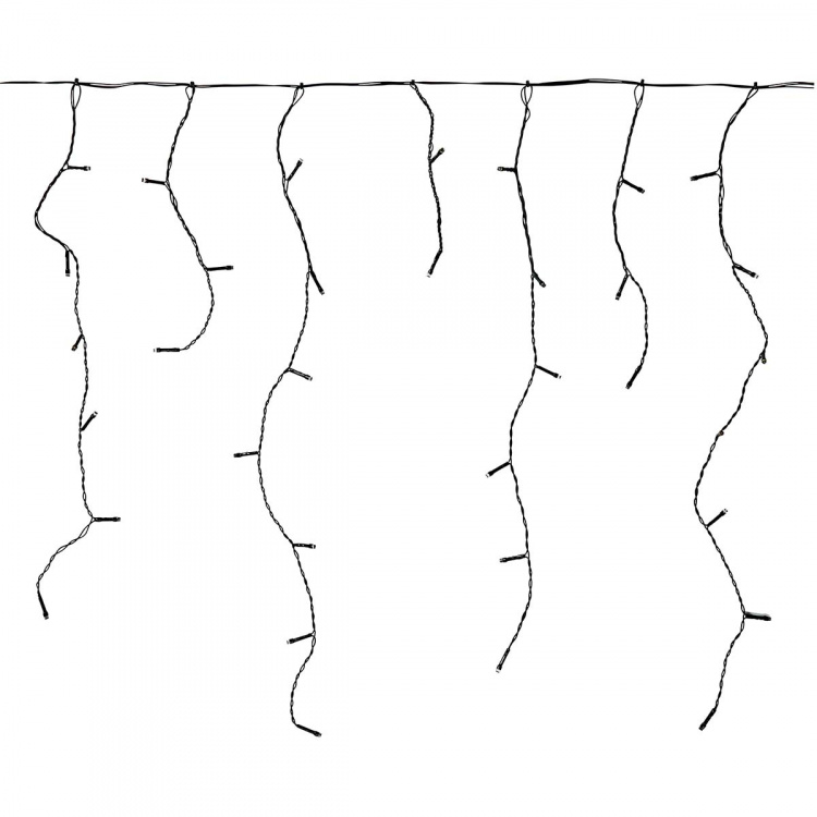 Nedis Dekorativa Istapps ljus | 180 LED\'s | Varm Vit | 5.90 m | Ljuseffekter: 7 | Strömadapter
