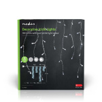 Nedis Dekorativa Istapps ljus | 360 LED\'s | Kall Vit | 9.00 m | Ljuseffekter: 7 | Strömadapter