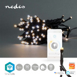 Nedis SmartLife Julbelysning | Sträng | Wi-Fi | Varm till cool vit | 50 LED\'s | 5.00 m | Android™ / IOS