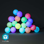 Nedis SmartLife Dekorativa Lampor | Festljus | Wi-Fi | RGB / Vit | 20 LED\'s | 10 m | Android™ / IOS | Glödlampediameter: 50 mm Nedis SmartLife Dekorativa Lampor | Festljus | Wi-Fi | RGB / Vit | 20 LED\'s | 10 m | Android™ / IOS | Glödlampediameter: 50 mm