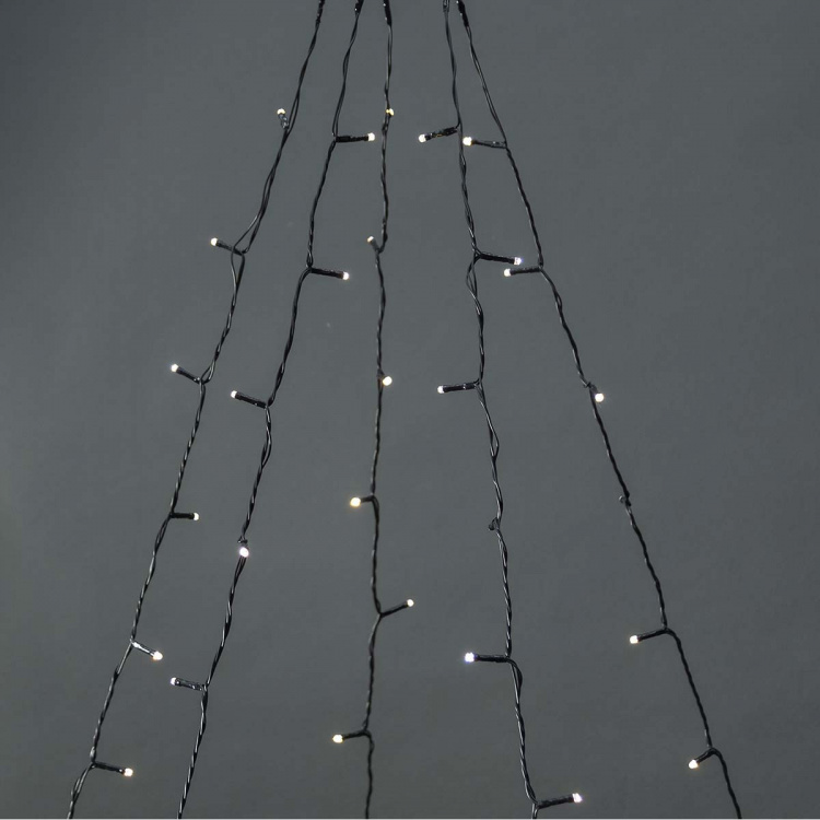 Nedis SmartLife Julbelysning | Träd | Wi-Fi | Varm Vit | 200 LED\'s | 20.0 m | 5 x 4 m | Android™ / IOS