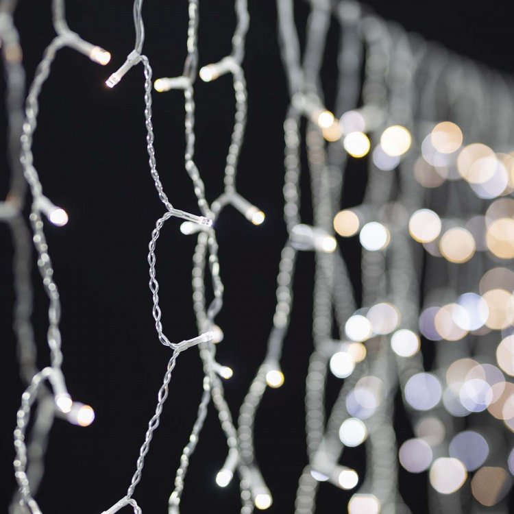 Nedis SmartLife Julbelysning | Ridå | Wi-Fi | Varm Vit | 200 LED\'s | 3.00 m | Android™ / IOS