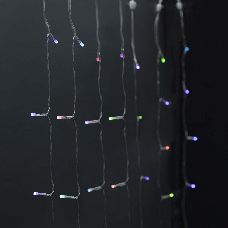 Nedis SmartLife Julbelysning | Ridå | Wi-Fi | RGB | 180 LED\'s | 3 m | Android™ / IOS