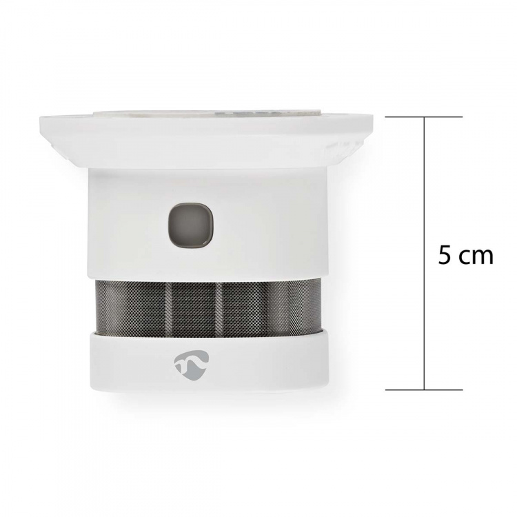 Nedis SmartLife Rökdetektor | Zigbee 3.0 | Batteridriven | Givarlivscykel: 10 år | EN 14604 | Max. batteritid: 60 Månader | 85 dB | Vit | 1 st