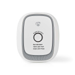 Nedis SmartLife Gasdetektor | Zigbee 3.0 | Strömadapter | Givarlivscykel: 5 år | EN 50194-1:2009 | Android™ / IOS | Med testknapp | 75 dB | Vit