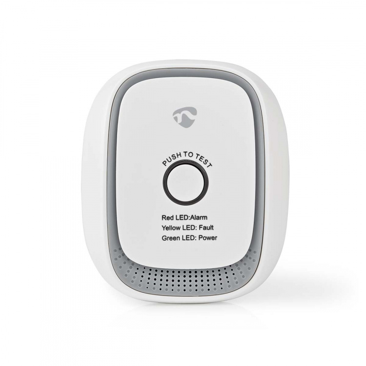 Nedis SmartLife Gasdetektor | Zigbee 3.0 | Strömadapter | Givarlivscykel: 5 år | EN 50194-1:2009 | Android™ / IOS | Med testknapp | 75 dB | Vit