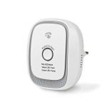 Nedis SmartLife Gasdetektor | Zigbee 3.0 | Strömadapter | Givarlivscykel: 5 år | EN 50194-1:2009 | Android™ / IOS | Med testknapp | 75 dB | Vit