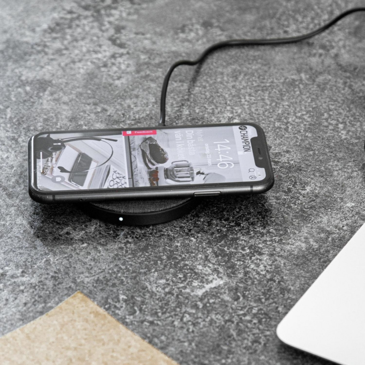 Champion Trådlös Laddare 10W QI Metall/Tyg