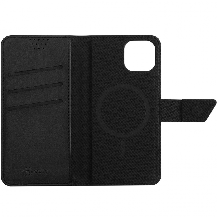 Celly MagSafe Wallet Case iPhone 14 Svart