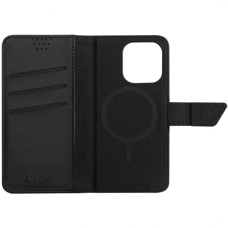 Celly MagSafe Wallet Case iPhone 14 Pro Svart