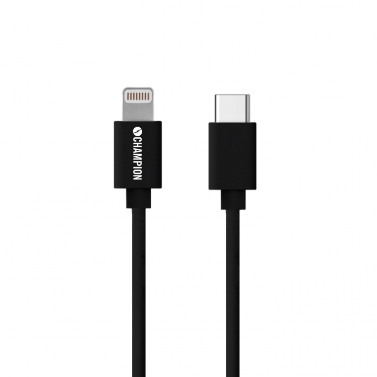 Champion USB-C till Lightning Kabel 1m Svart