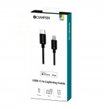 Champion USB-C till Lightning Kabel 2m Svart