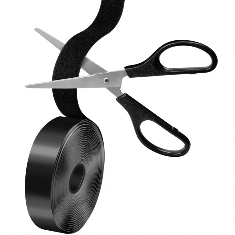 LogiLink Kardborreband dubbelsidig 25mm 5 meter Svart