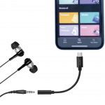 LogiLink USB-C 3,5mm-ljudadapter m DAC 13cm nylonkabel LogiLink USB-C 3,5mm-ljudadapter m DAC 13cm nylonkabel