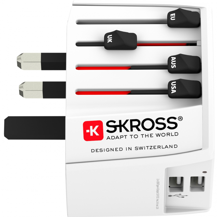 SKROSS World Adapter MUV 2xUSB (2,4A) Vit SKROSS World Adapter MUV 2xUSB (2,4A) Vit