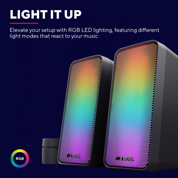 Trust GXT 611 Wezz RGB Gaming speakers 12W Trust GXT 611 Wezz RGB Gaming speakers 12W