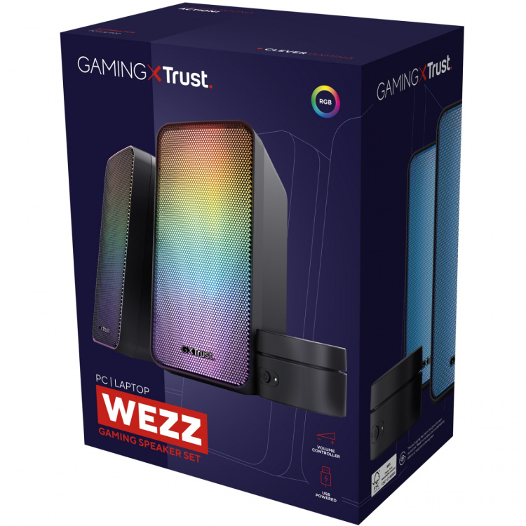 Trust GXT 611 Wezz RGB Gaming speakers 12W Trust GXT 611 Wezz RGB Gaming speakers 12W