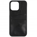 Krusell Leather CardCover iPhone 14 Pro Max Svart Krusell Leather CardCover iPhone 14 Pro Max Svart