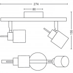 Philips Meranti Spotlight 2 Spot Svart