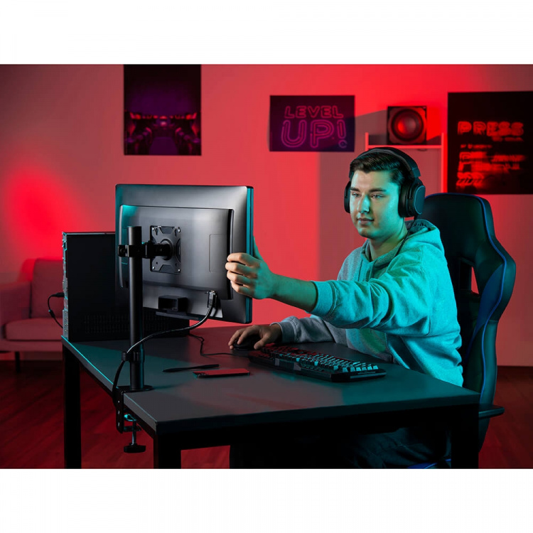 Hama Monitorfäste För En Monitor Svart