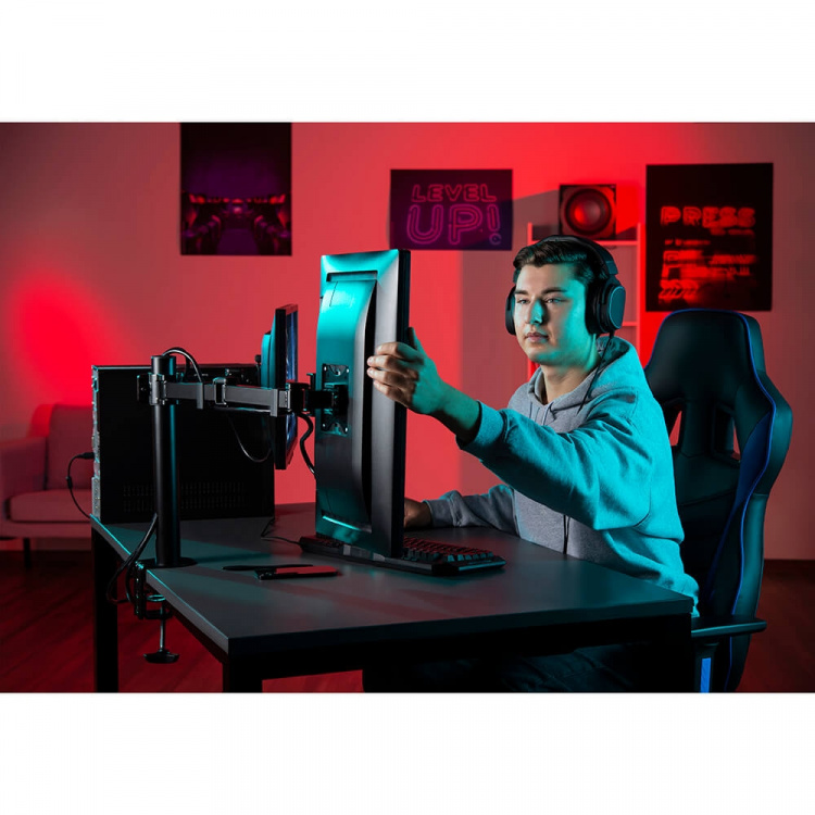 Hama Monitorfäste För Två Bildskärmar 13