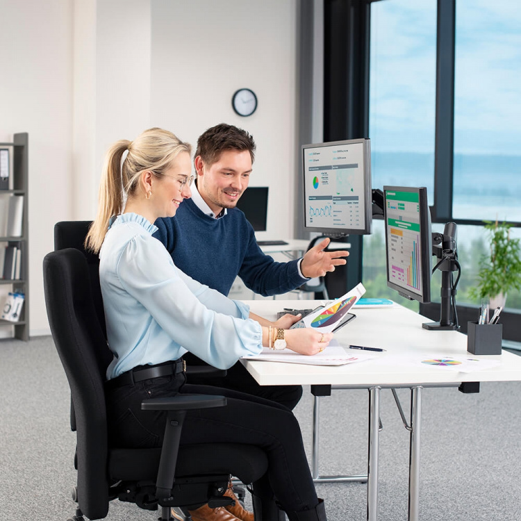 Hama Monitorfäste För Två Bildskärmar 13